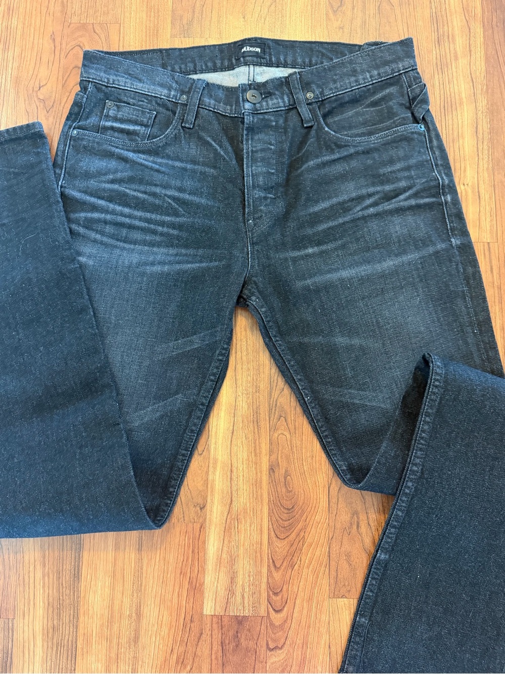 Hudson black wash straight leg denim jeans size‎ 32